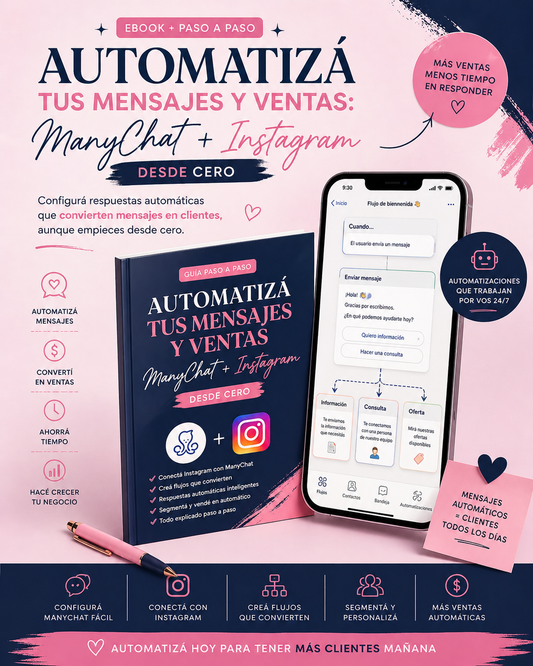 Automatizá tus mensajes y ventas: Manychat - Instagram desde cero